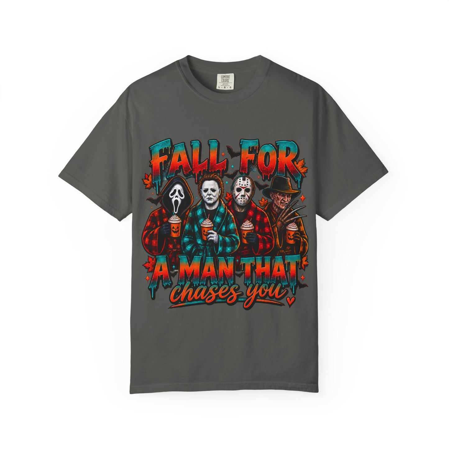 Horror Icons 'Fall For A Man That Chases You' Graphic T-Shirt