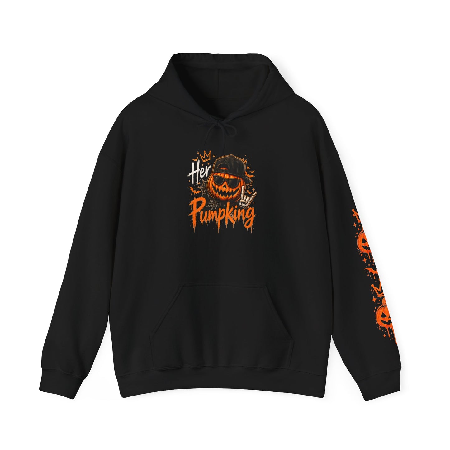 Pumpking Halloween Hoodie — 'Her Pumpking' Scary Jack-O’-Lantern Pullover