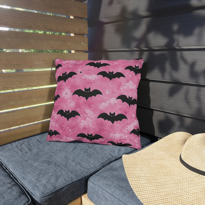 Pink Bat Pattern Pillow