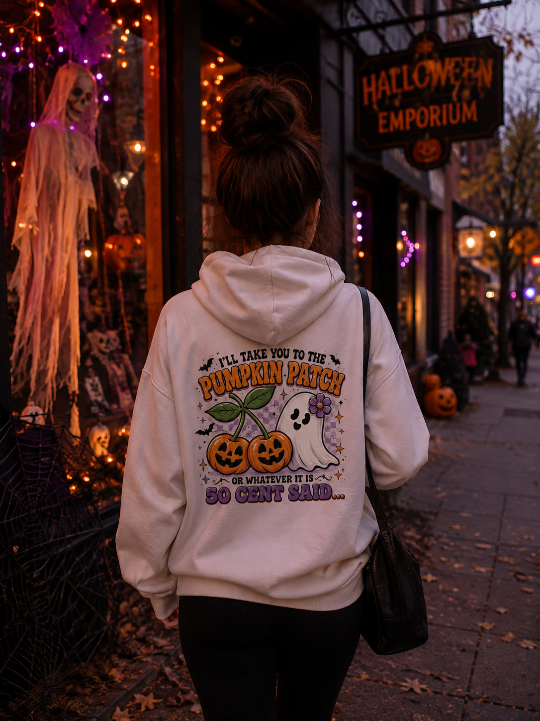 Halloween Pumpkin Patch Hoodie Long Sleeve — "I'll Take You to the Pumpkin Patch (Or Whatever It Is)"