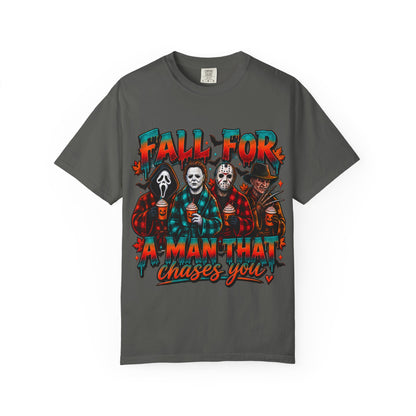 Horror Icons 'Fall For A Man That Chases You' Graphic T-Shirt