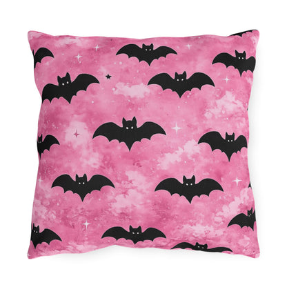 Pink Bat Pattern Pillow