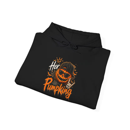 Pumpking Halloween Hoodie — 'Her Pumpking' Scary Jack-O’-Lantern Pullover